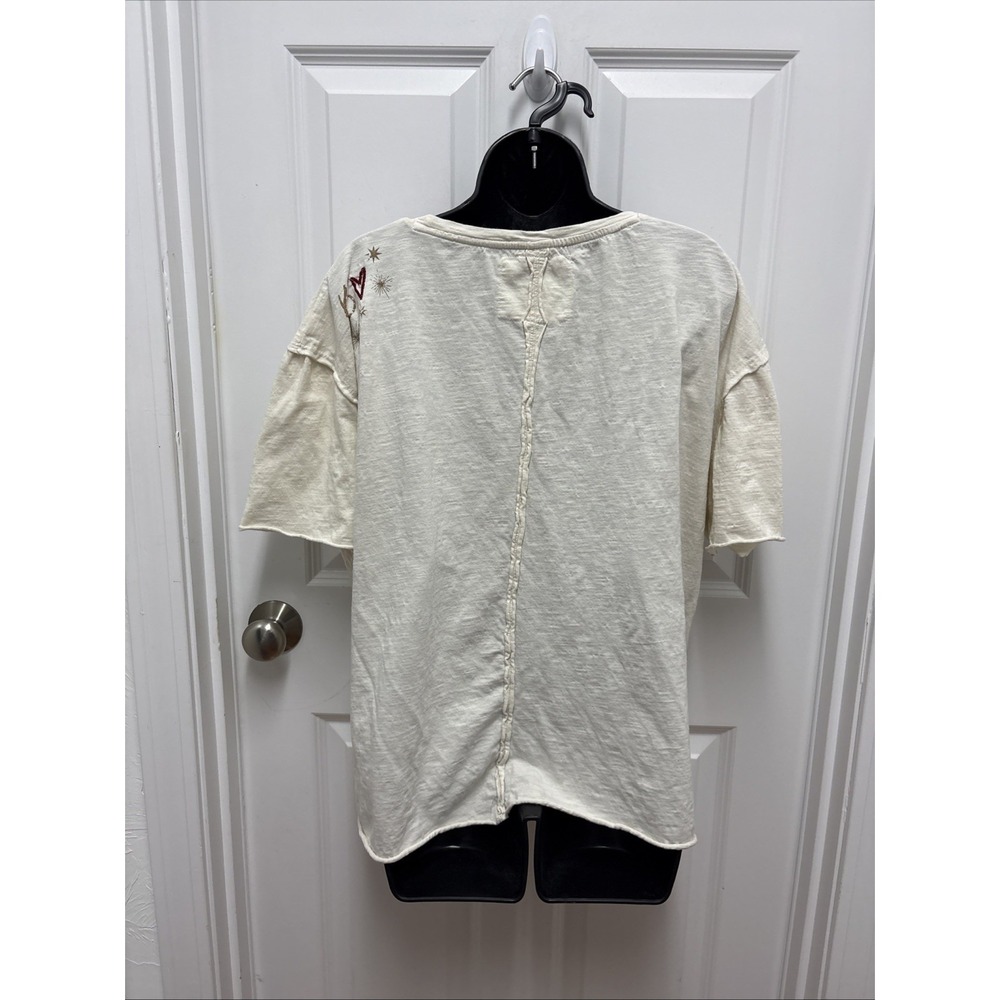 Kyla Seo Comfort Boho Embroidered Tree Of Life Graphic T Shirt - Size XL - Picture 3 of 9